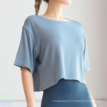 KABLE New Design Trendy Training Wear Summer Women T-shirts Quick Dry Loose T-shirt Women Short Sleeve Crop Top